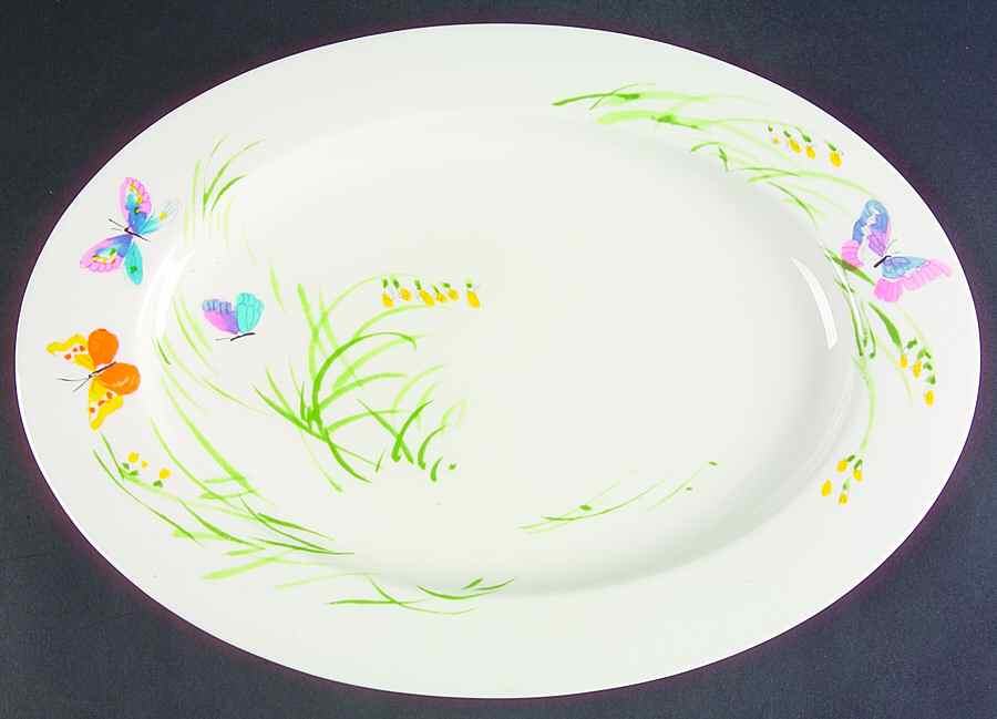Mariposa 14" Oval Serving Platter by Mikasa-1