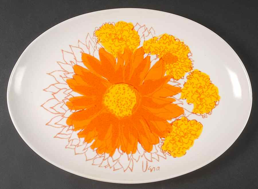 Marigolds 14" Oval Serving Platter by Mikasa-1