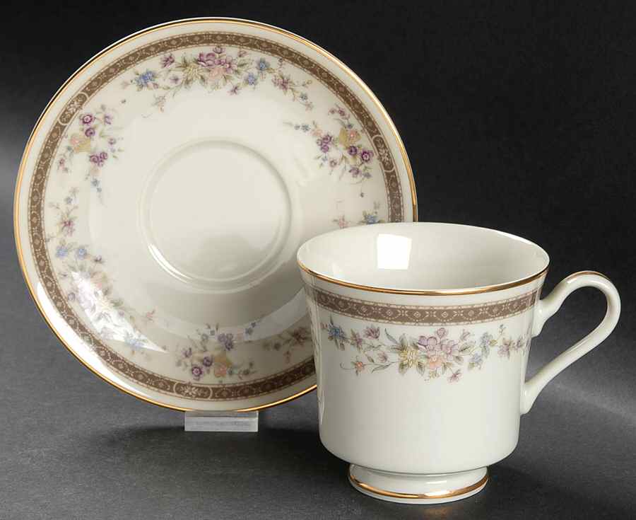 Marquette Footed Cup & Saucer Set by Mikasa-1