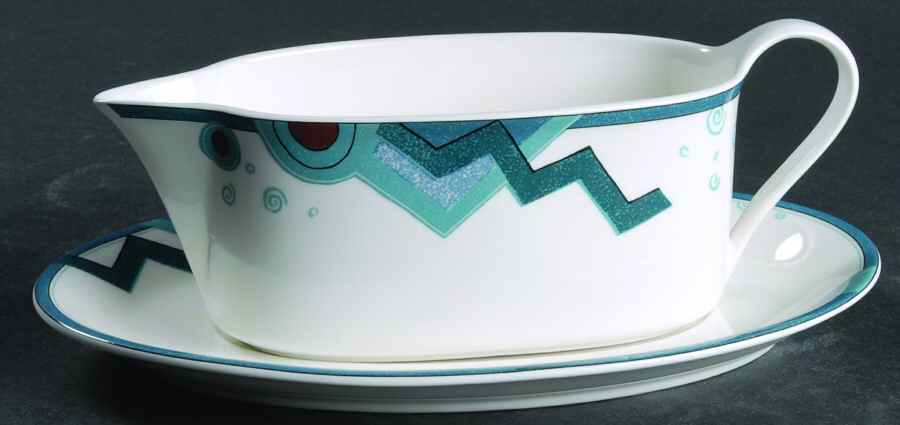 Masquerade Gravy Boat & Underplate by Mikasa-1