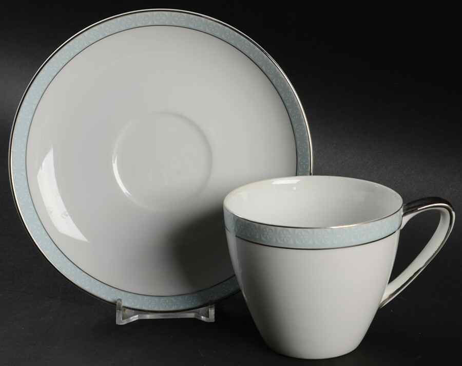 Mayfair (8401, Fine China) Flat Cup & Saucer Set by Mikasa-1