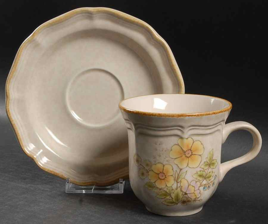 Meadow Flat Cup & Saucer Set by Mikasa-1