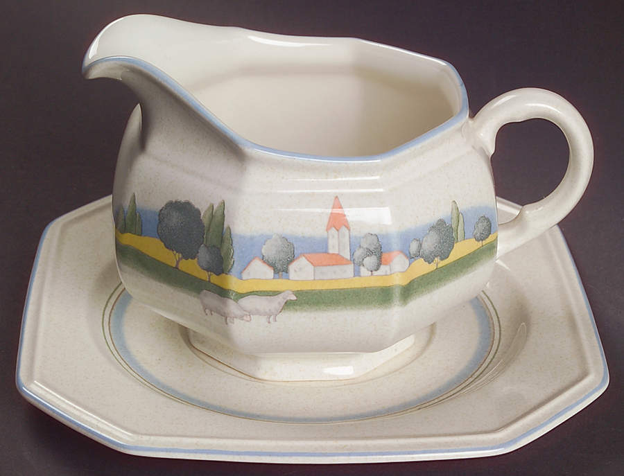 Meadows Gravy Boat & Underplate by Mikasa-1