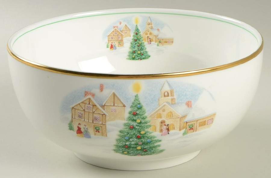 Merry Christmas 7" Round Vegetable Bowl by Mikasa-1