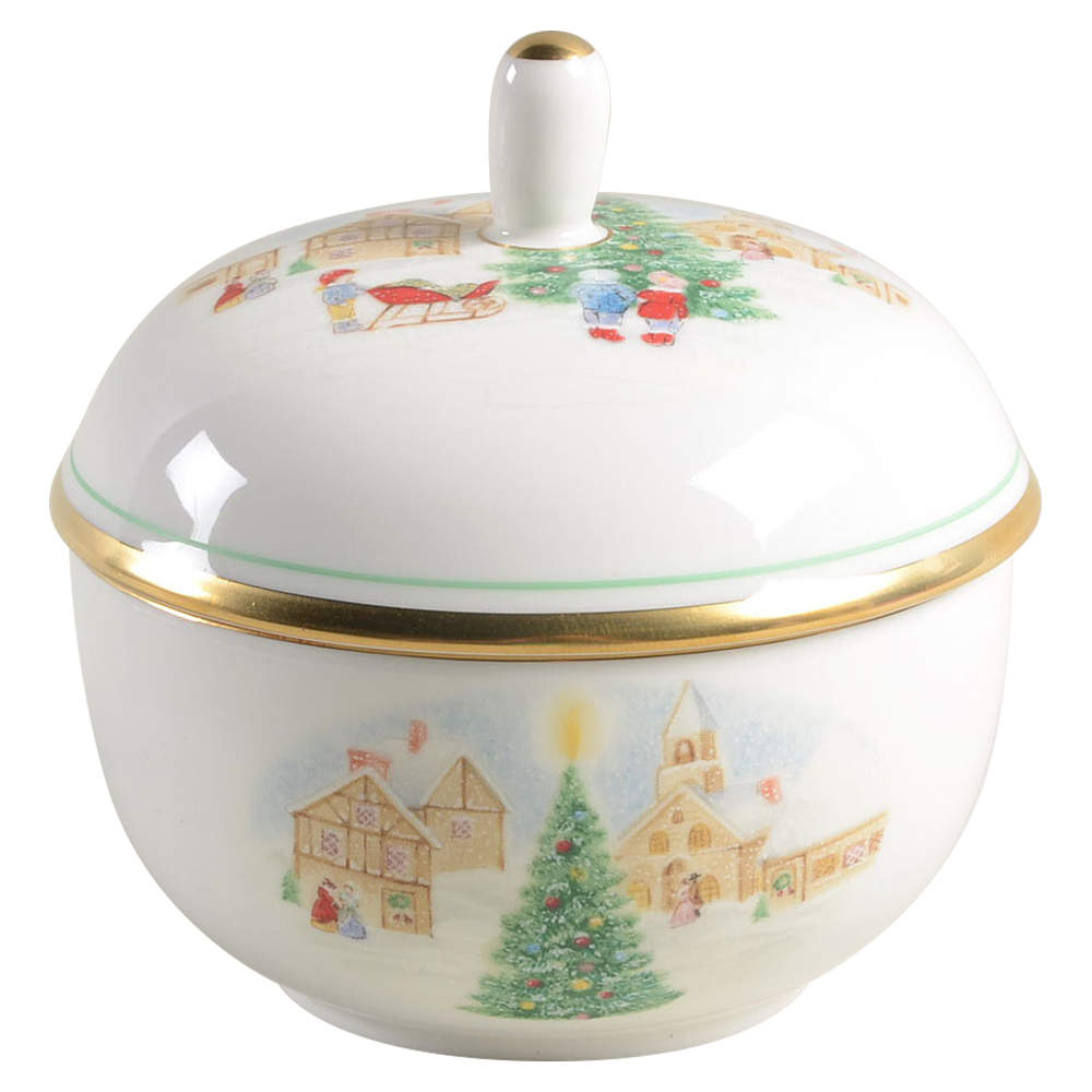 Merry Christmas Sugar Bowl & Lid by Mikasa-1