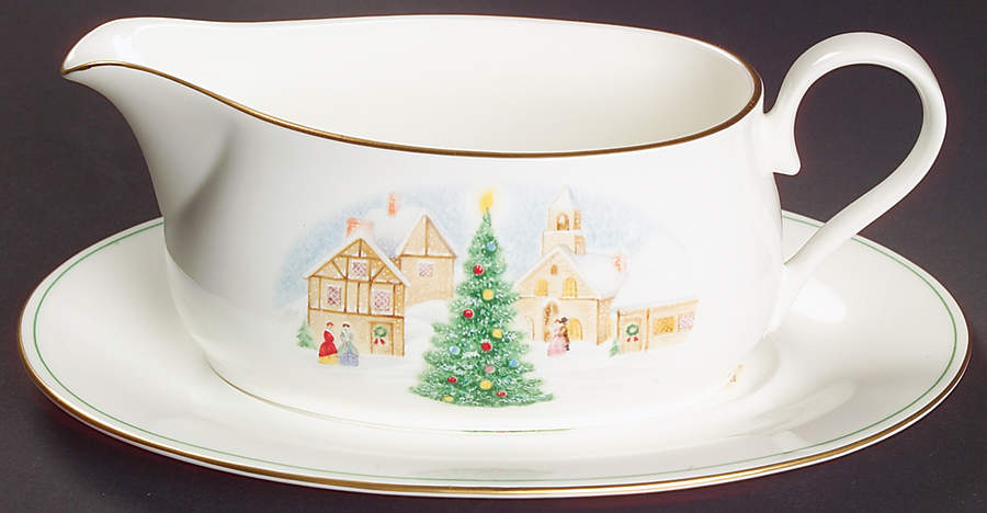 Merry Christmas Gravy Boat & Underplate by Mikasa-1