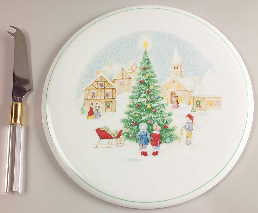 Merry Christmas 2 Piece Cheese Dish and Knife Set by Mikasa-1