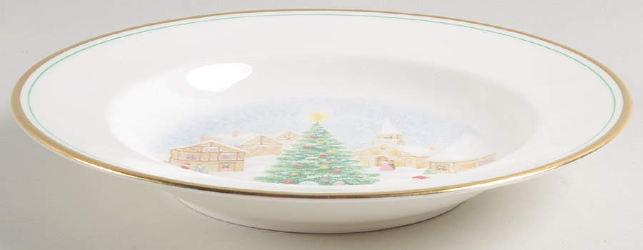 Merry Christmas Rim Soup Bowl by Mikasa-1