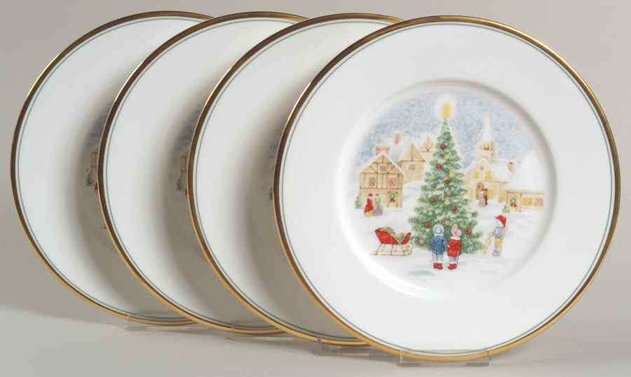Merry Christmas Luncheon Salad Plate - Set of 4 by Mikasa-1
