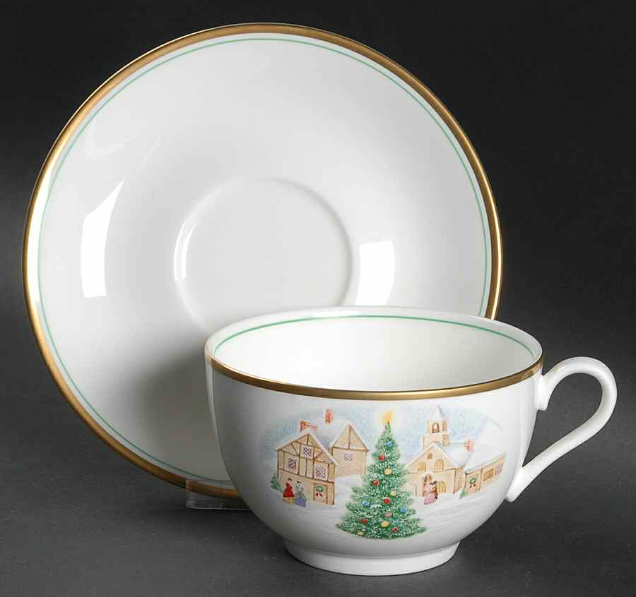 Merry Christmas Jumbo Cup & Saucer Set by Mikasa-1