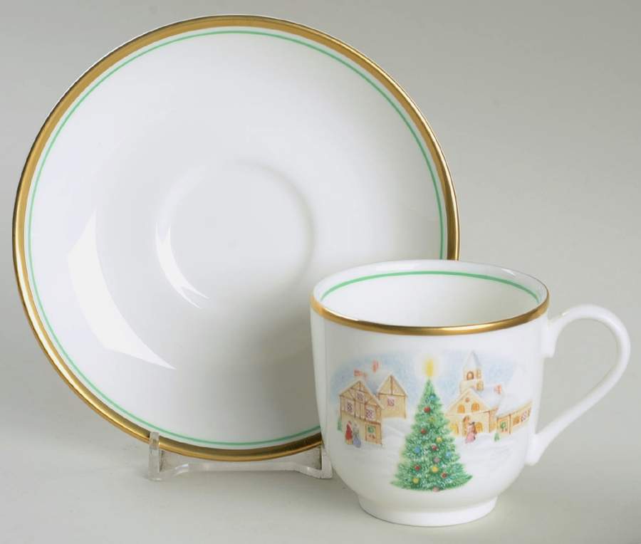 Merry Christmas Flat Demitasse Cup & Saucer Set by Mikasa-1