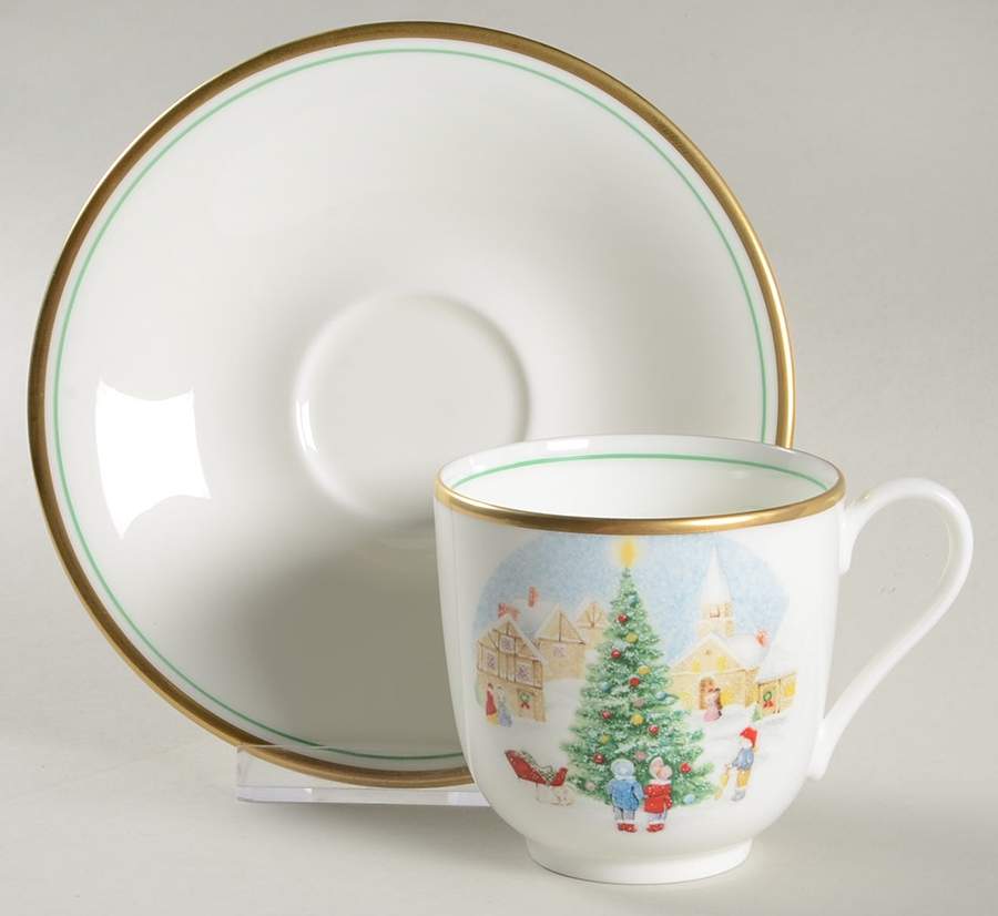 Merry Christmas Flat Cup & Saucer Set by Mikasa-1
