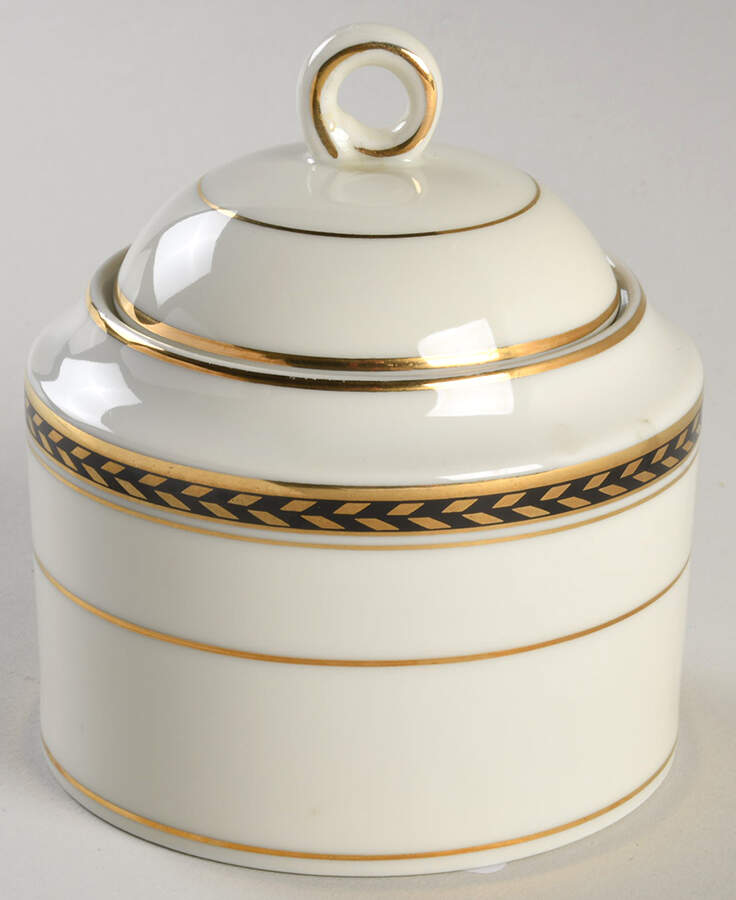 Medici Black Sugar Bowl & Lid by Mikasa-1