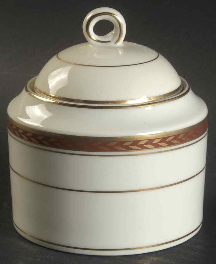 Medici Red Sugar Bowl & Lid by Mikasa-1