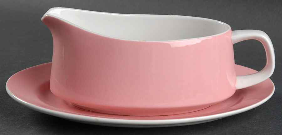 Mediterrania Pink Gravy Boat & Underplate by Mikasa-1