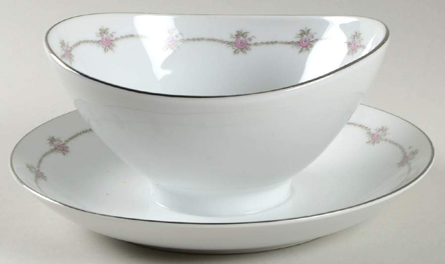 Melinda Gravy Boat with Attached Underplate by Mikasa-1