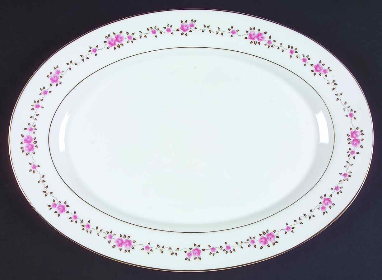 Melissa 14" Oval Serving Platter by Mikasa-1