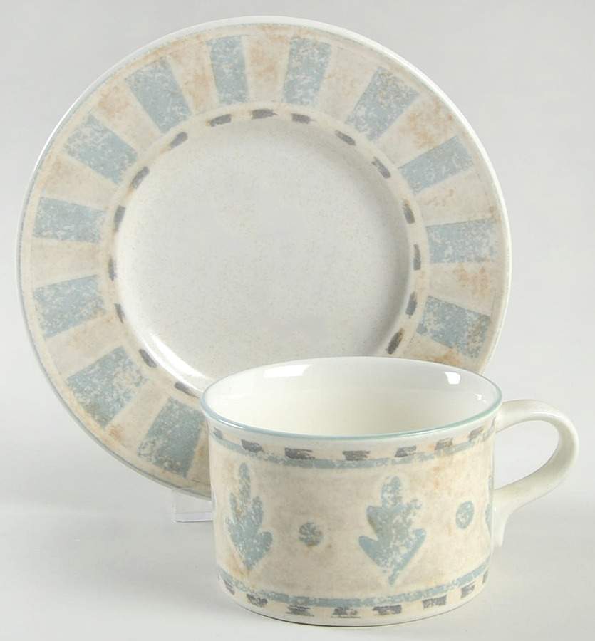 Melodia Flat Cup & Saucer Set by Mikasa-1