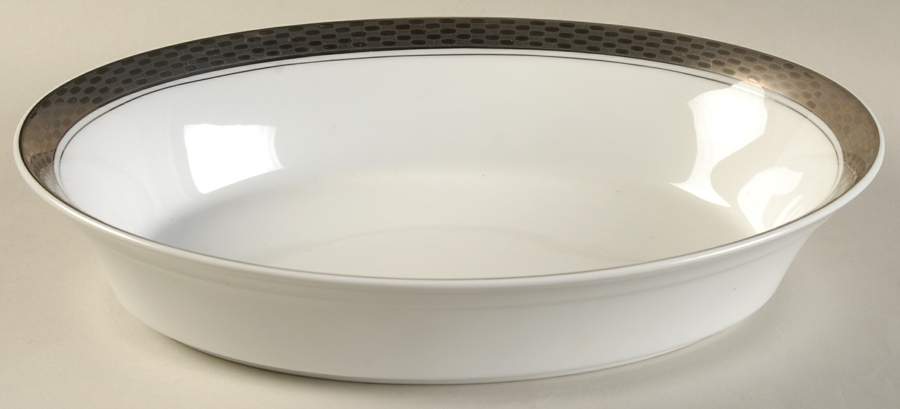 Mercury 10" Oval Vegetable Bowl by Mikasa-1