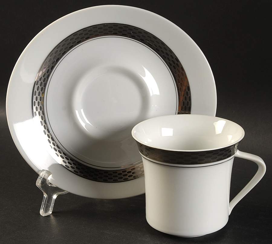 Mercury Flat Cup & Saucer Set by Mikasa-1