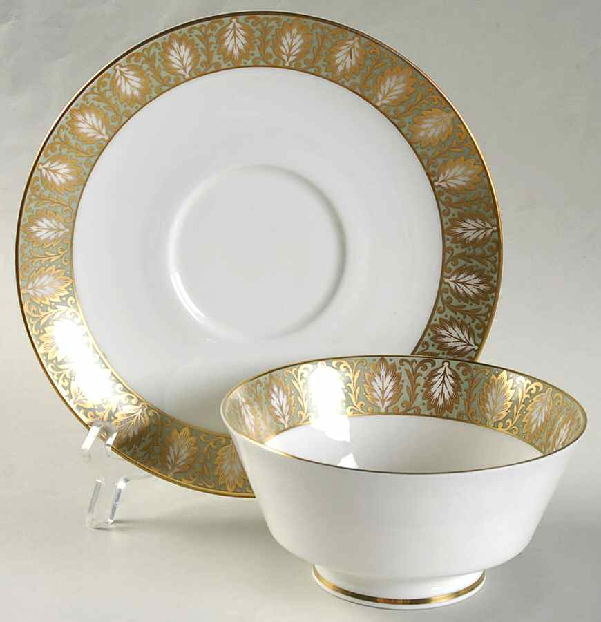 Meredith Footed Cream Soup Bowl & Saucer Set by Mikasa-1