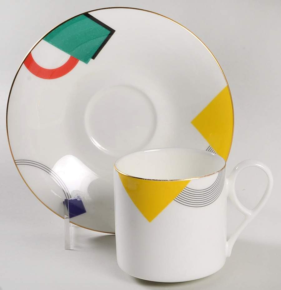 Metrix Footed Cup & Saucer Set by Mikasa-1