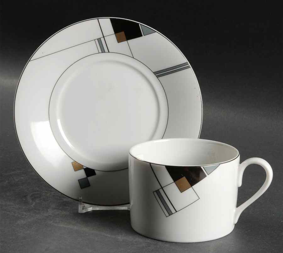 Metrix Flat Cup & Saucer Set by Mikasa-1