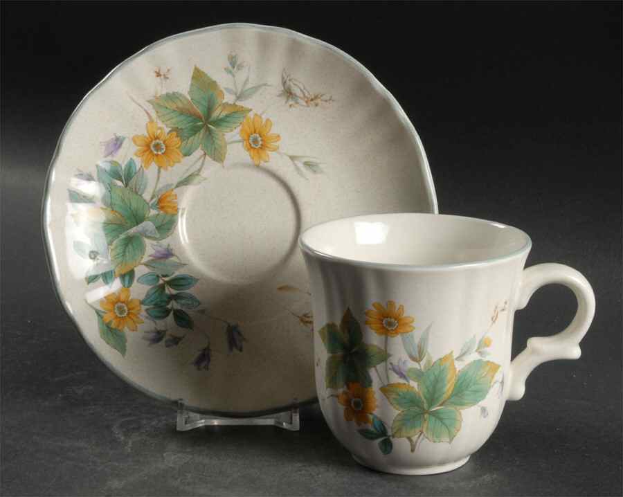 Meadow View Flat Cup & Saucer Set by Mikasa-1