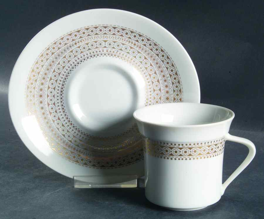 Midas Flat Cup & Saucer Set by Mikasa-1