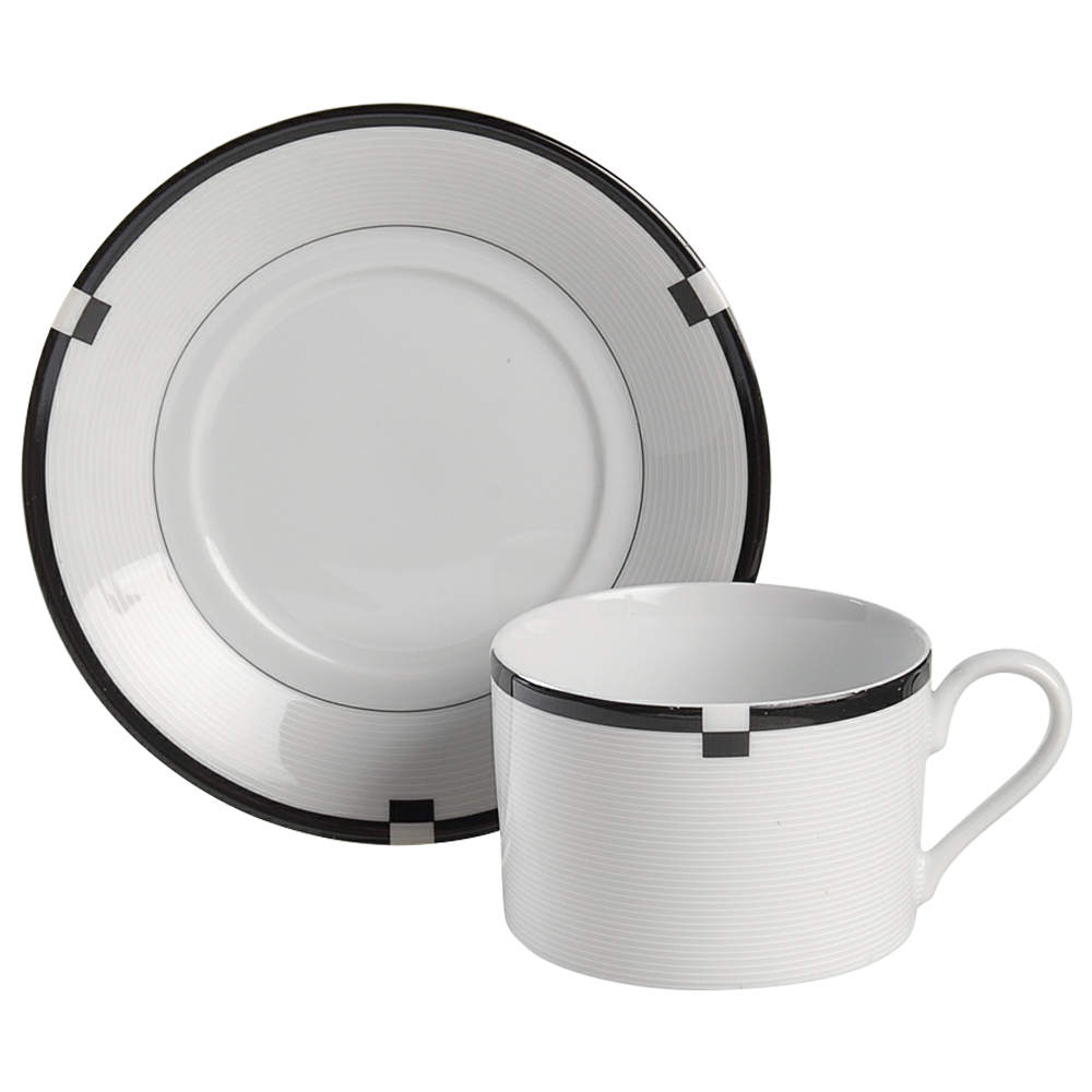 Midnight Flat Cup & Saucer Set by Mikasa-1