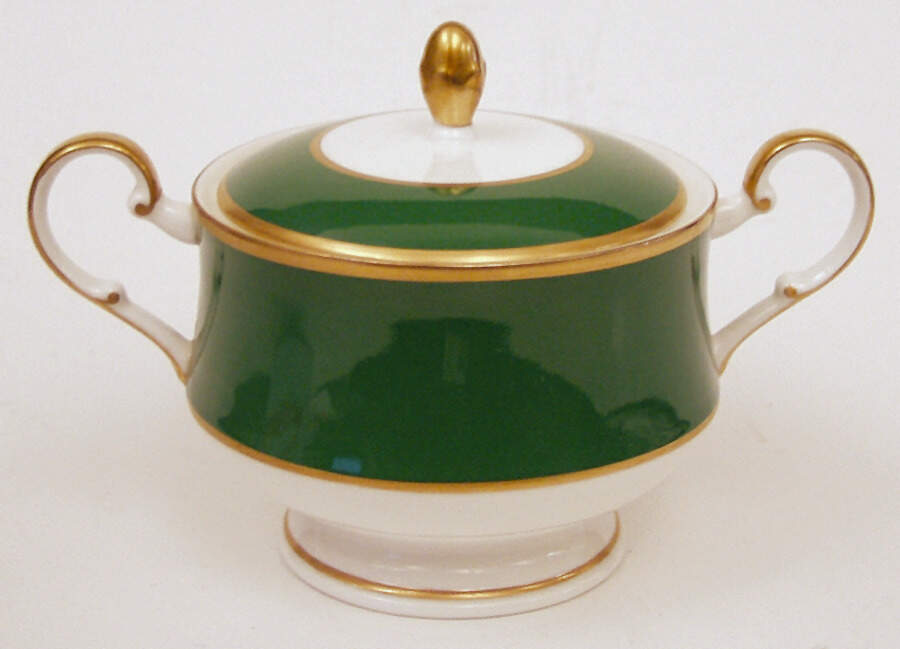 Ming Green Sugar Bowl & Lid by Mikasa-1