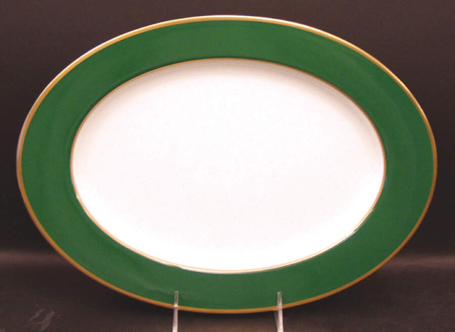 Ming Green 14" Oval Serving Platter by Mikasa-1