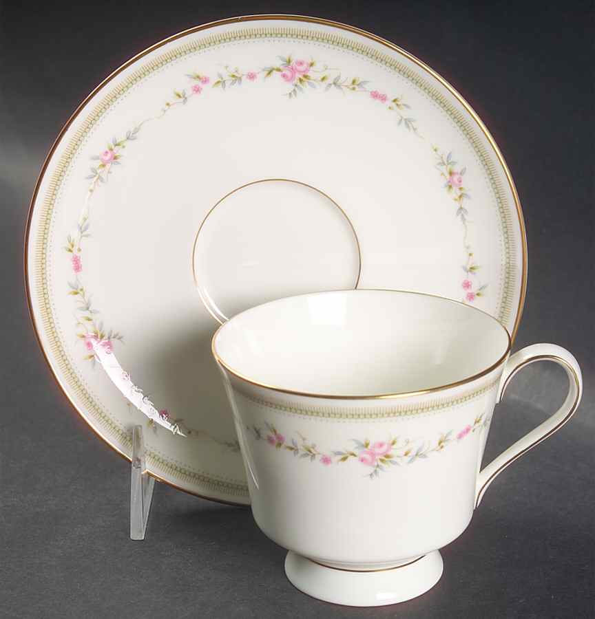 Millbrooke Footed Cup & Saucer Set by Mikasa-1