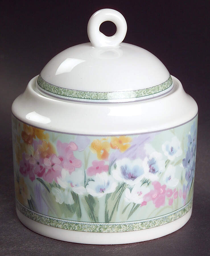Misty Meadow Sugar Bowl & Lid by Mikasa-1