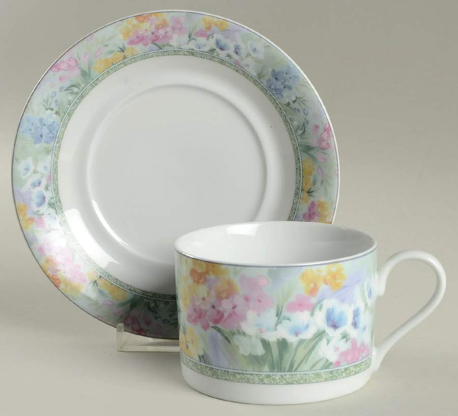 Misty Meadow Flat Cup & Saucer Set by Mikasa-1