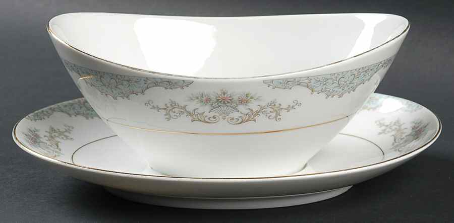 Minuet Gravy Boat with Attached Underplate by Mikasa-1