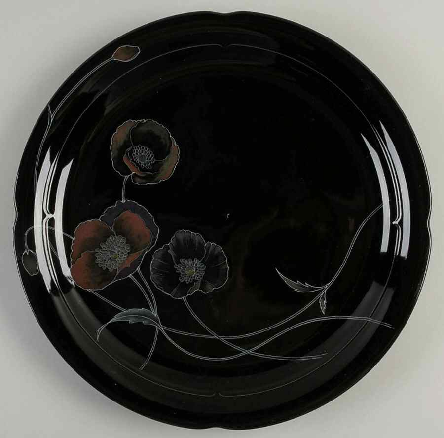 Midnight Pearls 12" Chop Plate (Round Platter) by Mikasa-1