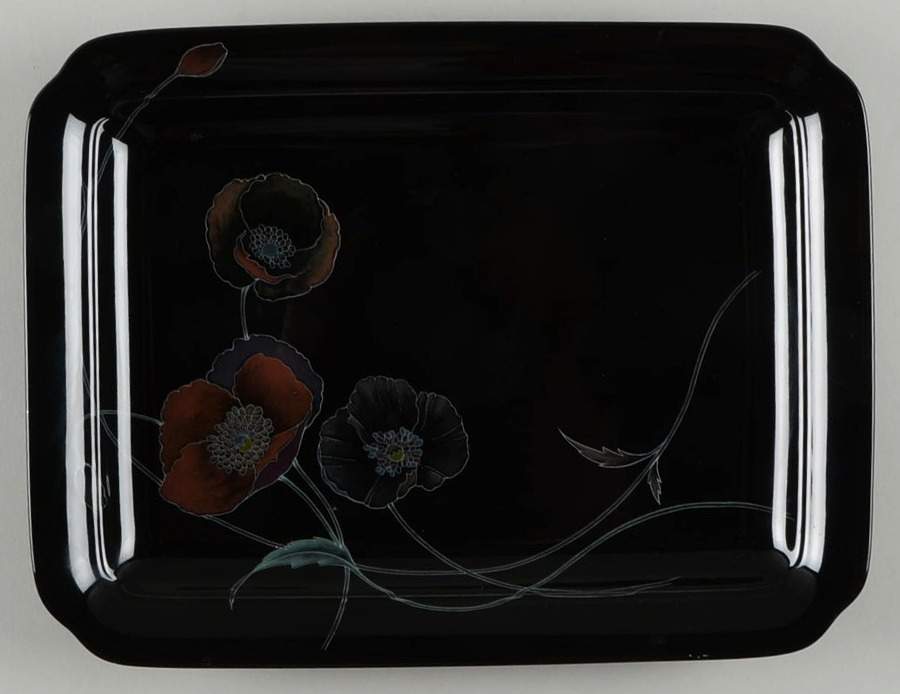 Midnight Pearls Rectangular Tray by Mikasa-1