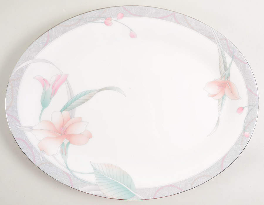 Mirabelle 14" Oval Serving Platter by Mikasa-1