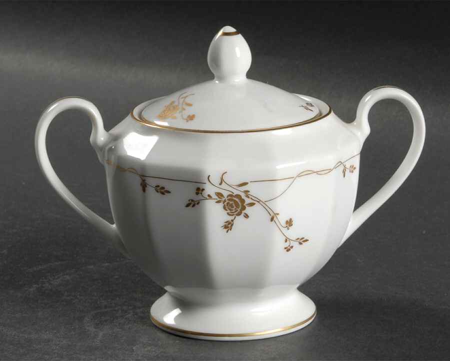 Midas Rose Sugar Bowl & Lid by Mikasa-1