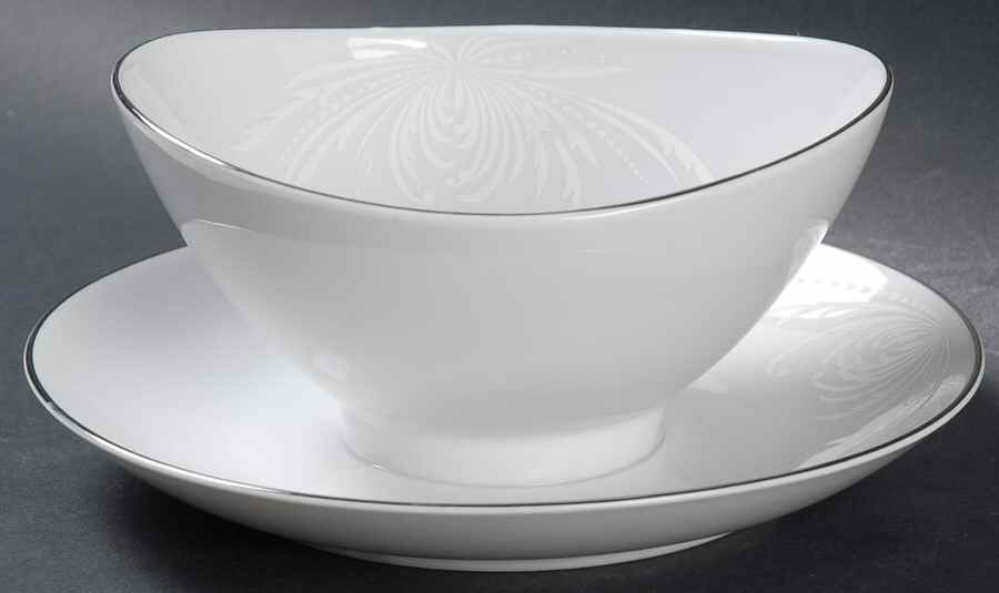 Misty Gravy Boat with Attached Underplate by Mikasa-1