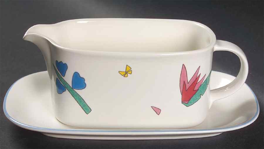 Midnight Tropics Gravy Boat & Underplate by Mikasa-1