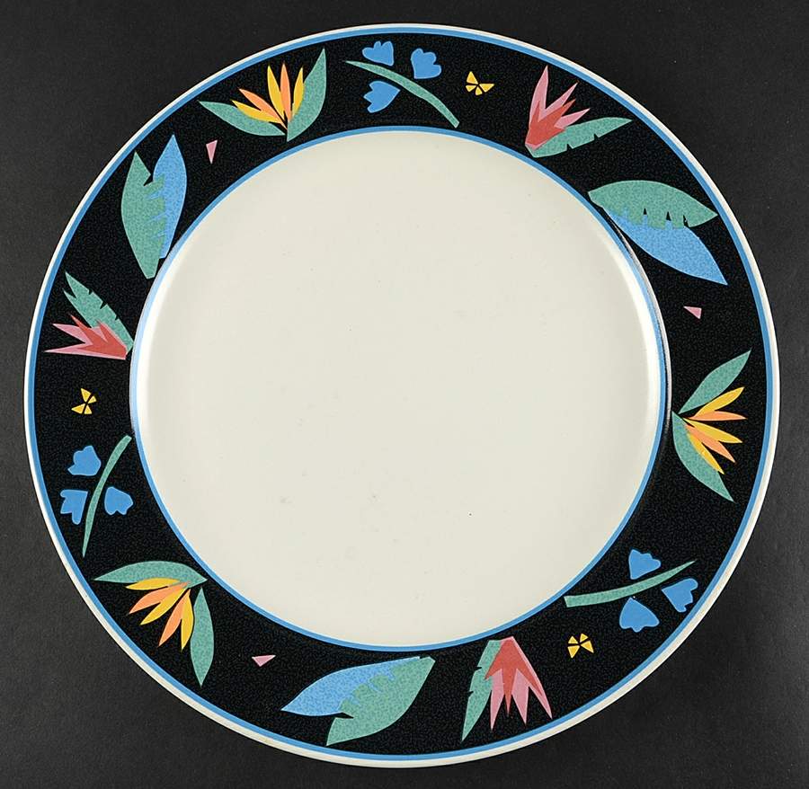 Midnight Tropics 12" Chop Plate (Round Platter) by Mikasa-1