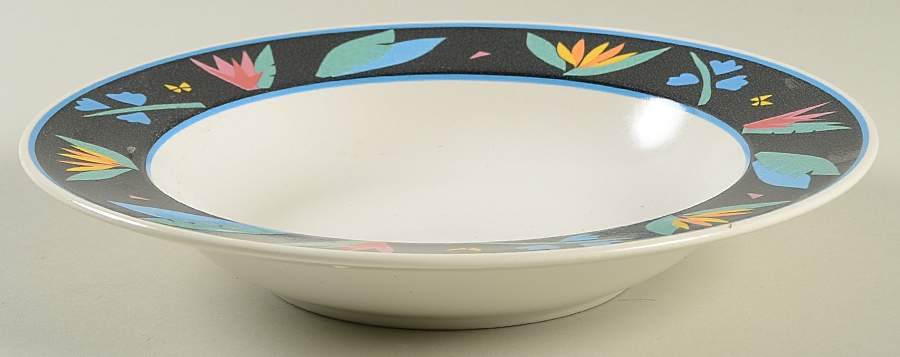 Midnight Tropics Large Rim Soup Bowl by Mikasa-1