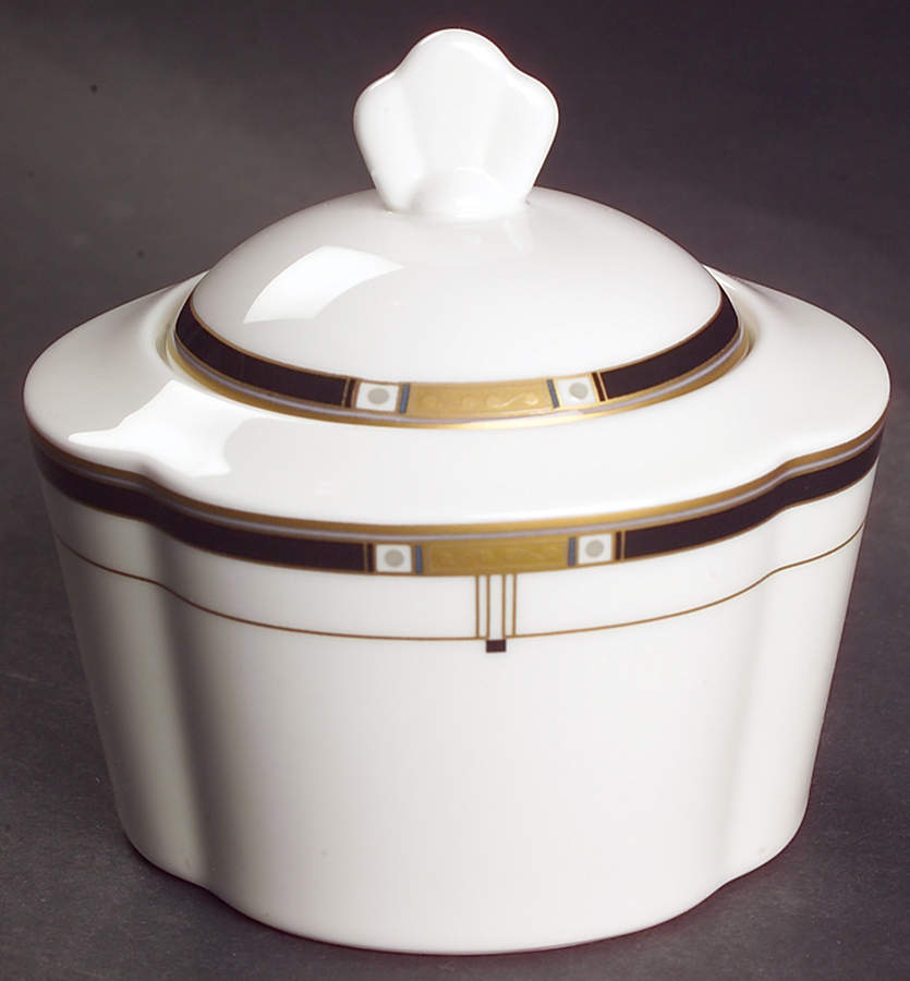 Monte Cristo Black Sugar Bowl & Lid by Mikasa-1