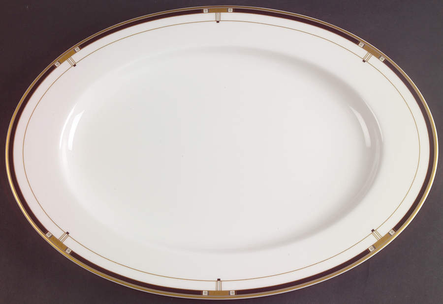 Monte Cristo Black 12" Oval Serving Platter by Mikasa-1
