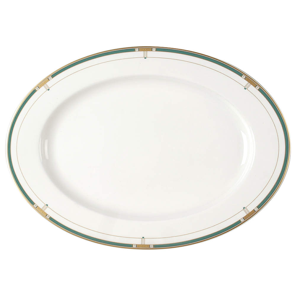 Monte Cristo Jade 15" Oval Serving Platter by Mikasa-1
