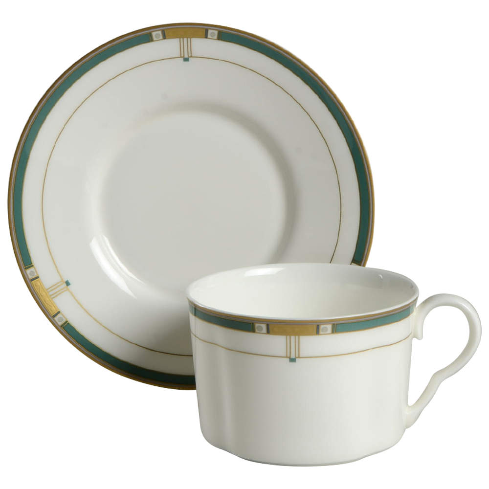 Monte Cristo Jade Flat Cup & Saucer Set by Mikasa-1