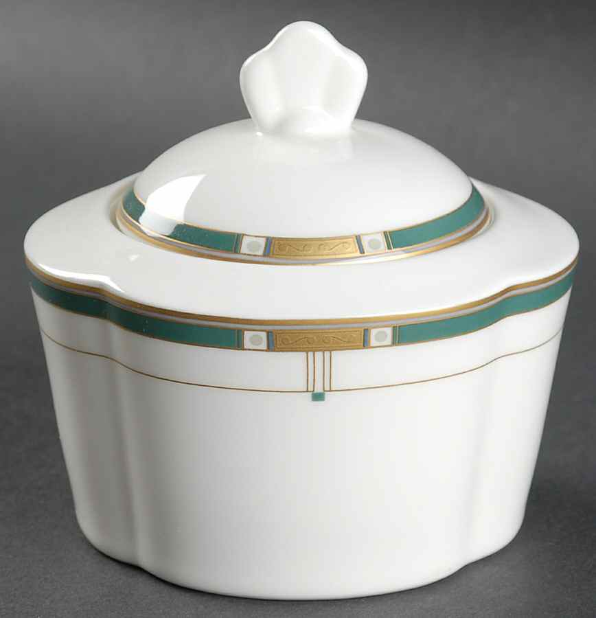 Monte Cristo Jade Sugar Bowl & Lid by Mikasa-1