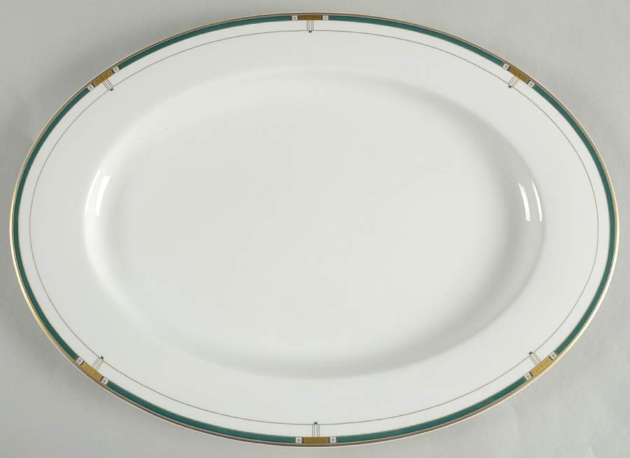Monte Cristo Jade 17" Oval Serving Platter by Mikasa-1